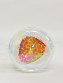 1989 Mt. St.Helens SG Speckle Flower Glass Paperweight