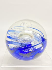 2001 Selkirk Glass Scotland Oceanus Glass Paperweight