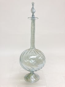 Soffieria Parise Italian Swirl Ribbed Glass Perfume Bottle