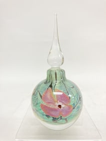 1000CB Vandermark Floral Art Glass Perfume Bottle