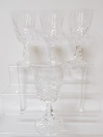 (4)  Waterford Crystal Kenmare Wine Glasses