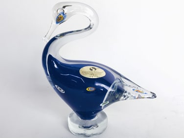 Vintage Murano Italy Creazioni Silvestri Arte Glass Swan