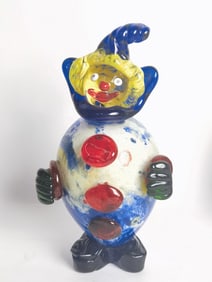 Vintage Vecheron Do Brazil Art Glass Clown