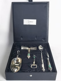 Vintage Towle Art Nouveau Silver Bar Set