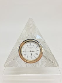 Waterford Crystal 2000 Time Square Triangle Table Clock