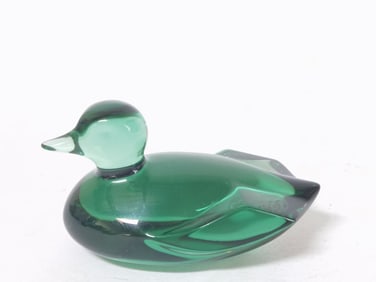Baccarat Emerald Green Crystal Duck