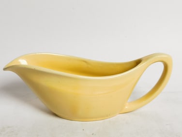 Vintage Bauer CA Pottery Yellow Gravy Boat