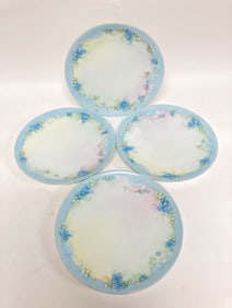 (4) Thomas Bavaria Porcelain Blue Floral Plates