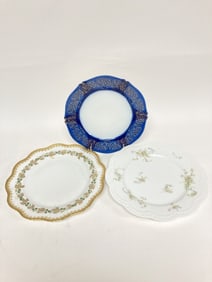 (3) Vintage Haviland Limoges Porcelain Plates
