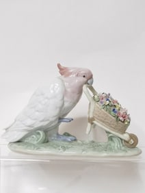 Lladro Spain Porcelain Parrot Figurine