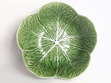 Large Vintage Bordallo Pinheiro Porcelain Cabbage Bowl