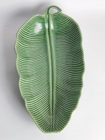 Vintage Bordallo Pinheiro Porcelain Leaf Plate