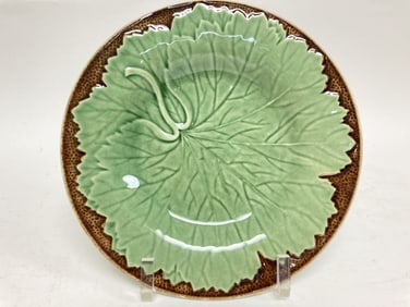 Vintage Bordallo Pinheiro Porcelain Vine Leaf Plate