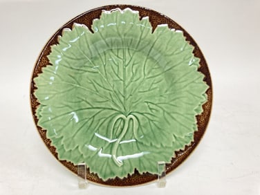 Vintage Bordallo Pinheiro Porcelain Vine Leaf Plate