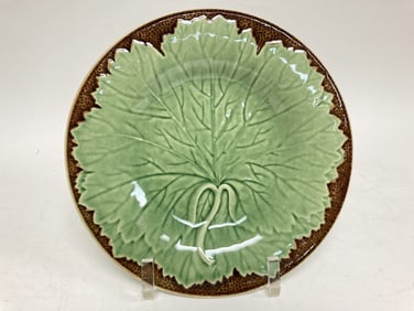 Vintage Bordallo Pinheiro Porcelain Vine Leaf Plate
