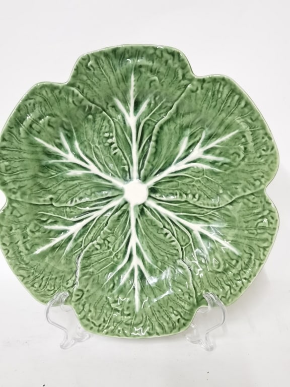 Vintage Bordallo Pinheiro Porcelain Cabbage Plate (1 of 3)