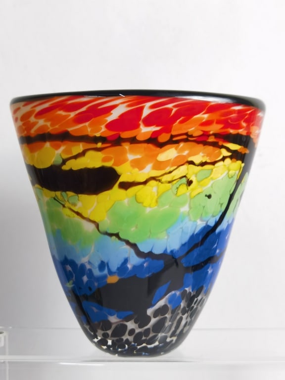 Badash Crystal Allura Murano Style Art Glass Vase (1 of 5)