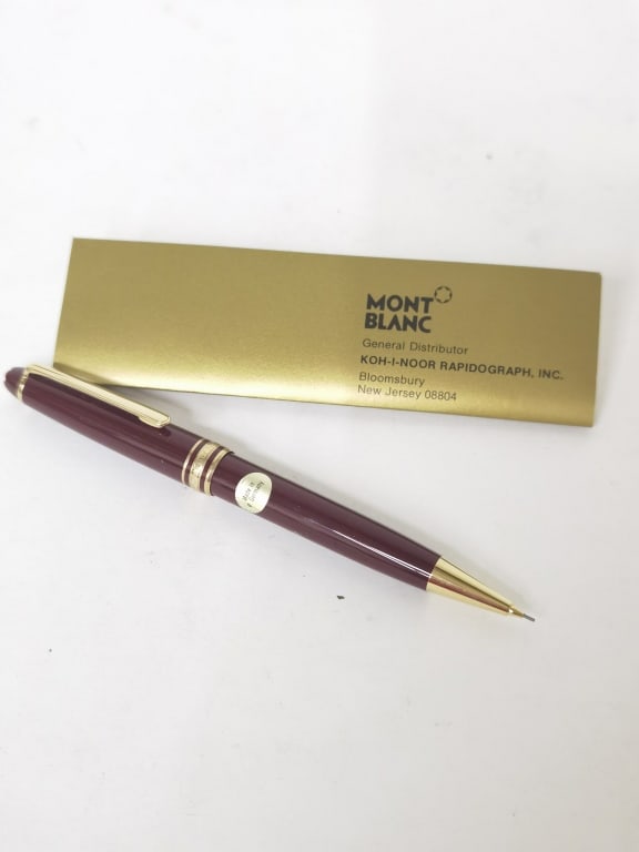 MontBlanc Meisterstuck Classique Burgundy Resin Me: MontBlanc Meisterstuck Classique Burgundy Resin Mechanical Pencil, 5.5in