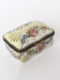 Limoges France Porcelain Floral Treasures Box