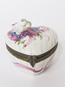 Vintage Studio USA Porcelain Birds Heart Treasure