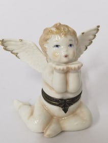 Vintage Studio USA Porcelain Angel Treasure Box