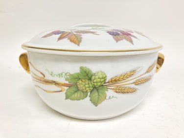 Royal Worcester Evesham Porcelain Covered Bowl