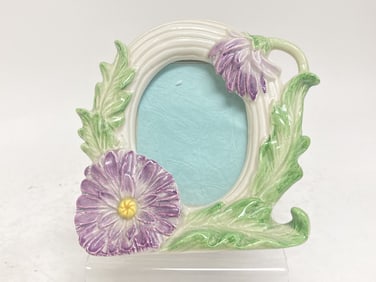 Vintage Fitz & Floyd Porcelain Floral Photo Frame