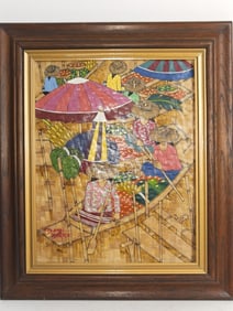 Vintage Duang Bangkok Hand Painted Artwork