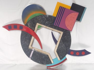 1997 Craig French Mixed Media Geometric Wall Art