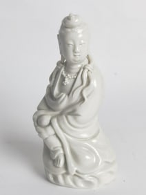 Chinese Porcelain Blanc de Chine Guanyin, Marked
