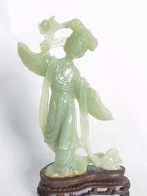 Chinese Jade Carved Maiden