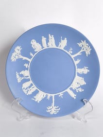 Vintage Wedgwood Blue Jasperware Plate