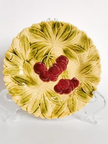 Antique Sarreguemines French Majolica Plate