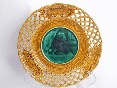 Antique French Rubelles Pierced Faience Reticulate