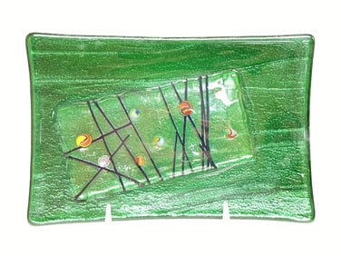 Kurt McVay (20th C., CA) Art Glass Rectangle Plate