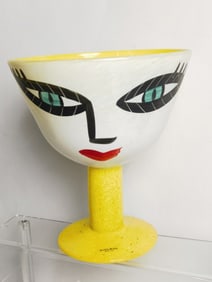 Kosta Boda Open Minds Art Glass Pedestal Vase