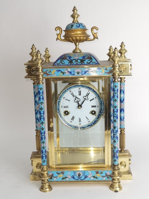 Chinese Cloisonne Mantel Clock (1 of 4)