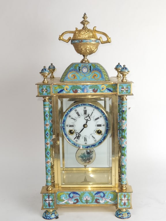 Chinese Cloisonne Mantel Clock (1 of 5)