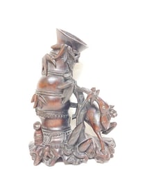 Chinese Hongmu Carved Wall Vase