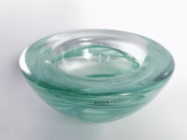 Vintage Kosta Boda Atoll Aqua Glass Votive