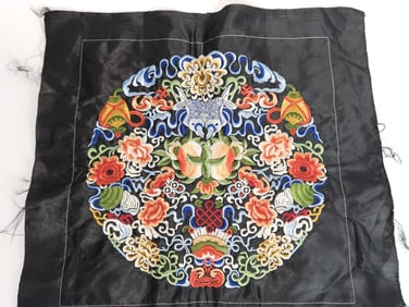 19-20th C. Chinese Peach Longevity Embroidery