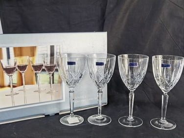 (4) Vintage Marquis by Waterford Sparkle Goblets