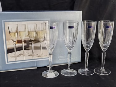 (4) Vintage Marquis by Waterford Sparkle Champagne