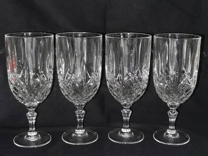 (4) Marquis by Waterford Crystal Water Goblets: (4) Marquis by Waterford Crystal Water Goblets, 8.25in