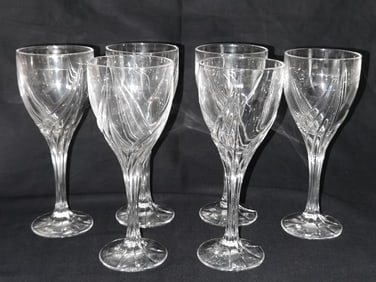 (6) Lenox Crystal Wine Glasses