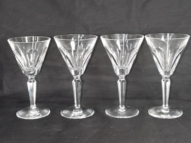 (4) Waterford Crystal "Sheila" Wine Glasses