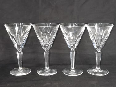 (4) Waterford Crystal "Sheila" Wine Glasses