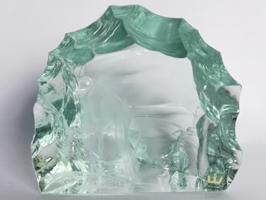 Vintage Kosta Sweden Art Glass Paperweight