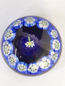 Vintage Murano Italy Millefiori Floral Glass Paper