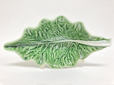 Bordallo Pinheiro Porcelain Green Cabbage Bowl
